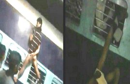 mp man beaten, man beaten for water, man tied to train and beaten, mp man tied to train, man tied to train, mp news, bhopal news, india news, latest news, पानी पीने पर युवक को पीटा, युवक को ट्रेन से बांधकर पीटा, Man who tied to train's window and beaten up found in gujarat, Itarsi railway station, viral video of jabalpur railway station, patliputra lokmanya tilak terminus train, jabalpur railway station, indian railway madhya pradesh latest news, jabalpur breaking news, ट्रेन से उलटा लटकाया वीडीयो वायरल, पानी के लिए ट्रेन से उलटा लटकाया, एमपी, जबलपुर, इटारसी स्टेशन, हैवानियत, पानी