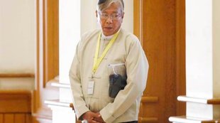 Myanmar‬, ‪Aung San Suu Kyi‬‬, Htin Kyaw, Historic President Vote, first civilian, Myanmar parliament