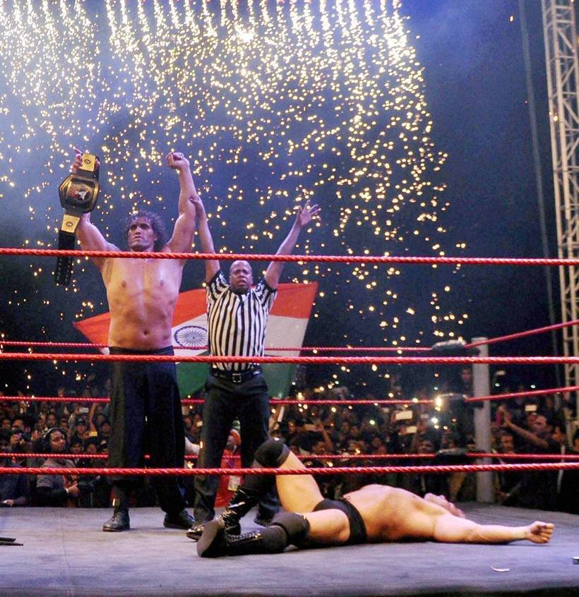 Khali, khali fight, khali news, khali fight video, khali fight images, khali fight photos, khali height, khali wife, the great khali, the great khali returns, the great khali fight, Wrestler Khali, Khali India, India Khali, Khali injury, Khali injured, sports, wrestling news, wrestling