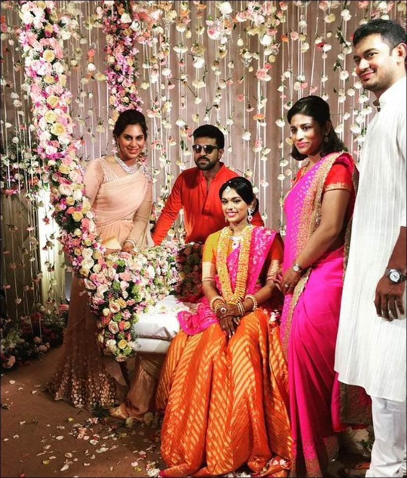 chiranjeevi, srija, sreeja, sreeja's wedding pics, srija wedding, sreeja wedding, sreeja wedding celebrations, sreeja wedding photos, sreeja wedding chiranjeevi, chiranjeevi's daughter