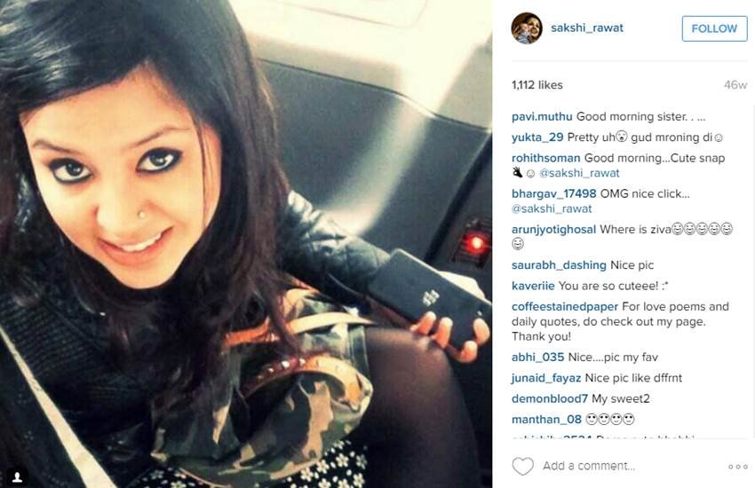 ms dhoni, ms dhoni wife, Sakshi Dhoni, Sakshi Dhoni on Instagram, Sakshi shares First Photo, sakshi dhoni glamorous look, first photo on instagram, sports latest news, ms dhoni with sakshi, ms dhoni Ziva, icc world twenty20, cricket news in hindi, ms dhoni family, ms dhoni photos, sakshi photos