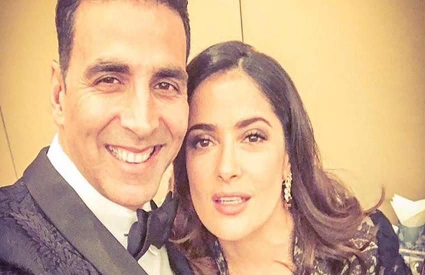 हॉलीवुड अभिनेत्री सलमा हयाक के साथ बॉलीवुड अभिनेता अक्षय कुमार हॉलीवुड अभिनेत्री सलमा हयाक के साथ बॉलीवुड अभिनेता अक्षय कुमार