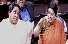 smriti irani, mayawati, smriti irani vs mayawati, irani vs mayawati, irani mayawati, lok sabha, lok sabha session,budget, budget session of parliament, budget session, budget 2016 news, jnu parliament, rohith vemula parliament, sitaram yechury parliament, news, india news, politics, budget 2016 washout