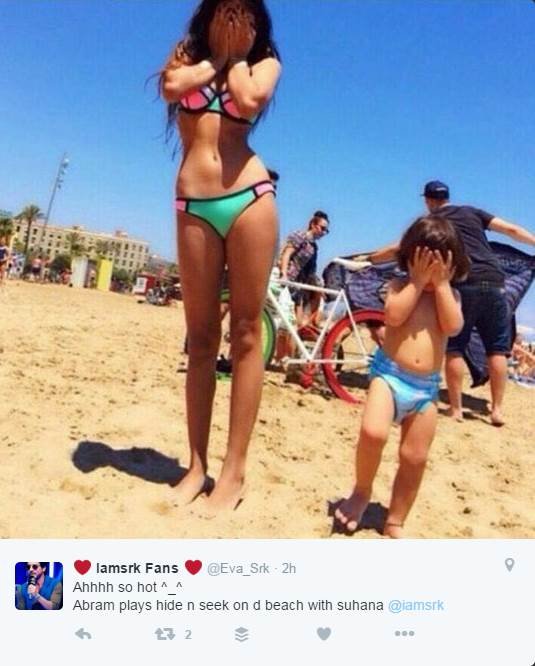 suhana khan bikini pic, srk daughter suhana khan hot bikini pics with abram on beach, suhana abran spotted on beach, suhana latest hot bikini photo, suhana Abram, shahrukh khan, SRK, Suhana, Suhana friends, suhana khan, Suhana Khan PICS, SUHANA PICS VIRAL, srk daughter, shahrukh son, abram Plays Hide & Seek, bollywood news, latest bollywood news