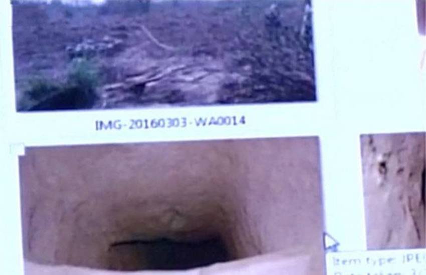 जम्मू के आरएस पुरा सेक्टर में अंतरराष्ट्रीय सीमा पर पाक द्वारा बनाई गई सुरंग (ANI) जम्मू के आरएस पुरा सेक्टर में अंतरराष्ट्रीय सीमा पर पाक द्वारा बनाई गई सुरंग (ANI)