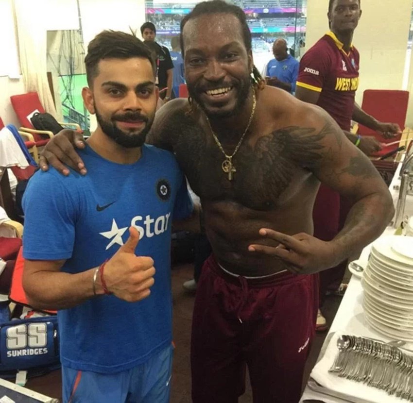 Virat Kohli, MS Dhoni, West Indies dressing room, West Indies Kohli pictures, Chris Gayle, Gayle Kohli, Dhoni Bravo, Cricket News, Cricket