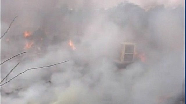 संजय गांधी ट्रांसपोर्ट नगर की इमारत में लगी आग