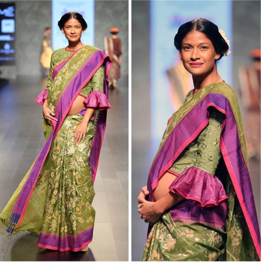 carol gracias, carol gracias baby bump, carol gracias baby bump on ramp, lfw 2016, lfw summer resort 2016, carol gracias flaunts baby bump