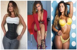 Kim Kardashian, The Kardashians, Slimming, Social media, Anastasiya Kvitko instagram, russias answer to kim kardashian, model with curves like kim kardashian, russian model, russian model with extreme curves, very curvy russian model, russian bikini model