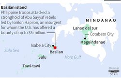 फिलीपीन में संघर्ष, 18 सैनिक और पांच उग्रवादी मरे