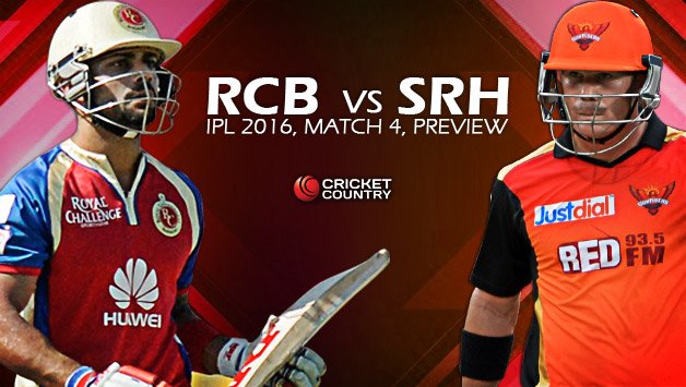 IPL9,2016 आरसीबी के खिलाफ वापसी को बेताब होंगे सनराइजर्स