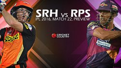 IPL-9 2016: पुणे सुपरजाइंट्स और सनराइजर्स हैदराबाद के बीच आज मुकाबला