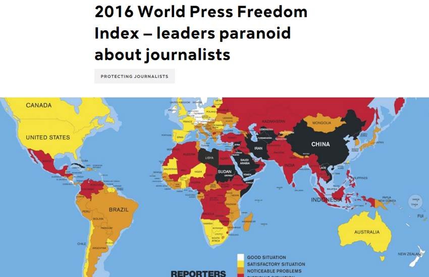 world press freedom index, 2016 world press freedom index, world press freedom Narendra modi, press freedom Reporters without Borders, world press freedom index 2016, world press freedom index India, press freedom india, press freedom narendra modi, press freedom pakistan, press freedom index