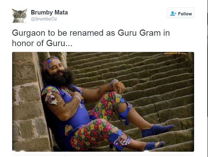 Gurgaon, Gurugram, Mewat, Nuh, Gurgaon renamed Gurugram, Gurgaon renamed, Gurgaon new name, Gurgaon gurugram, gurugram gurgaon, gurugrma jokes gallery, gurugram twitter, gurugram son social media, gurugram jokes twitter