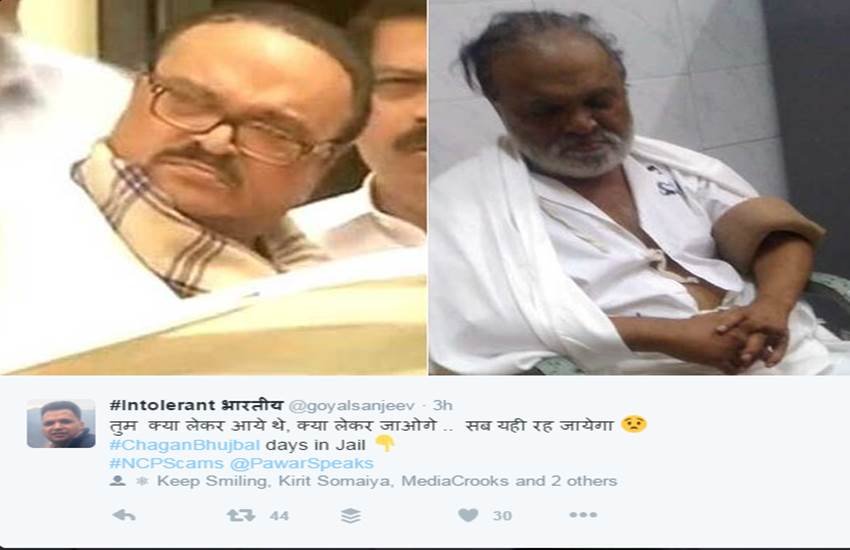 Chhagan Bhujbal viral pic, Bhujbal viral photos, Chhagan Bhujbal, Arthur Road Jail, NCP Bhujbal, NCP leader, St George Hospital, Mumbai, Arthur Road Jail, chhagan bhujbal, ncp, NCP leader, ed case, maharashtra deputy CM, money laundering case, chhagan bhujbal laundering case, chhagan bhujbal story, chhagan bhujbal life story, india news, एनसीपी नेता छगन भुजबल, छगन भुजबल, छगन भुजबल जीवनी