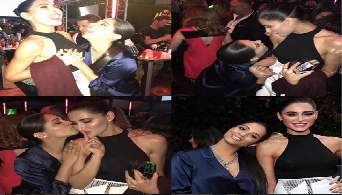 nargisfakhri#mtv #mtvmovieawards, iisuperwomanii,lilly nargis,lilly singh,mtv movie awards,nargis fakhri,superwoman,superwoman nargi, Nargis Fakhri Photso, Nargis fakhri hot photos, nargis fakhri kissing pose with lily singh