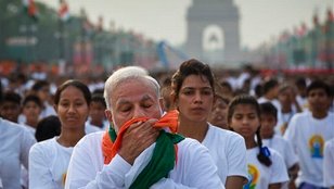 Narendra Modi, Barack Obama, National Flag, Tricolour, International Yoga Day