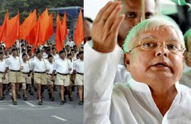 "Rjd, Lalu Prasad, Bjp, Rss, Patna, Bihar, Flag, Tri-colour, saffron flag