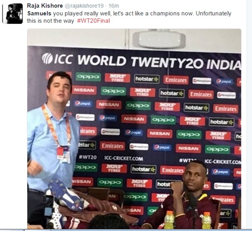Marlon Samuels, west indies cricket team, world t20 final, t20 world cup, Marlon Samuels shane warne, Marlon Samuels west indies, Marlon Samuels misbehave, Marlon Samuels controversy, मार्लोन सेम्‍युअल्‍स, वर्ल्‍ड टी20 फाइनल, वेस्‍ट इंडीज, इंग्‍लैंड, सेम्‍युअल्‍स विवाद