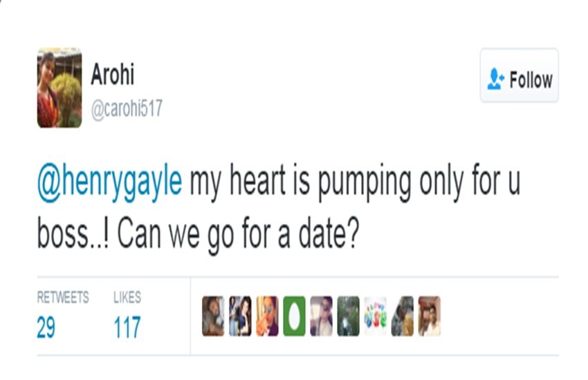chris gayle, chris gayle news in hindi, royal challengers bangalore, chris gayle IPL, IPL 2016, IPL 9, Indian Premier League, IPL, IPL 2016, IPL 9, RCB, chris gayle RCB, Indian Girl Propose Chris Gayle, Delhi Girl Propose Chris Gayle, Girl Purpose Chris Gayle, Chris Gayle delhi girl, Chris Gayle indian girl purpose, Chris Gayle social Media
