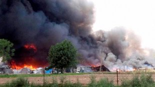 Gurgaon, Gurugram, Haryana, fire, Shanties