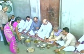 Amit Shah, Lunch, Meal, Food, Dalit Family