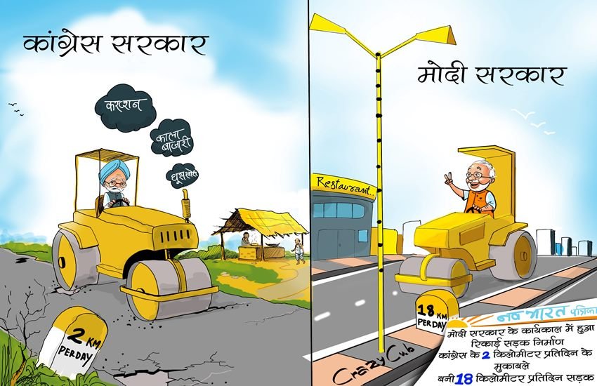 Cartoon War,Congress Vs BJP,Memes,Congress on Modi,BJP on Congress,UPA vs NDA,Modigovt,Modi govt 2 years,Narendra Modi,Trolls,Political Cartoons,Problems of India,Creative Campaigning
