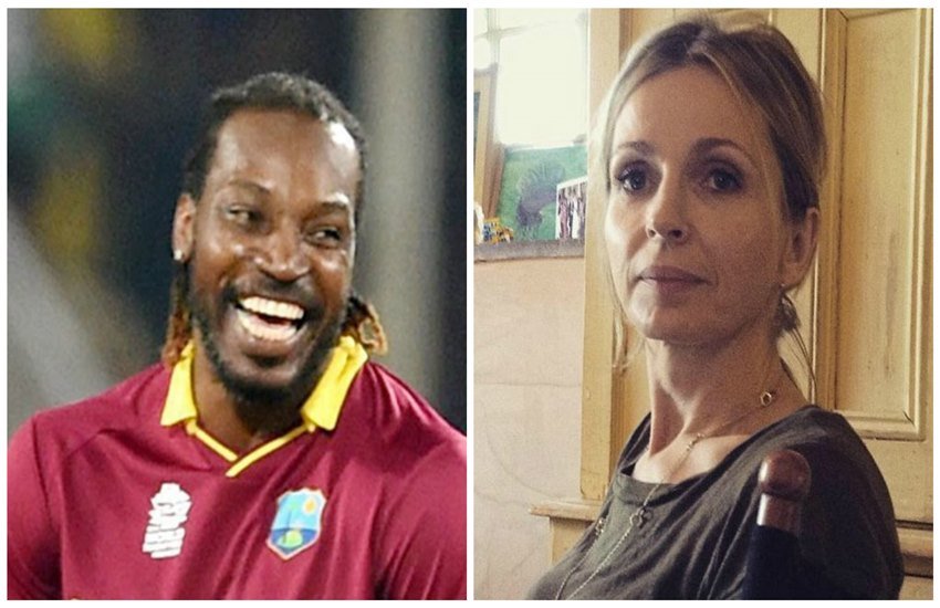 chris gayle drink, Chris Gayle Mel McLaughlin, gayle big bash league