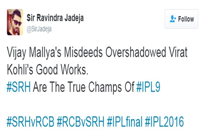 IPL 2016, ipl, ipl 9, Ipl twitter, IPL 2016 Twitter, ipl 9 winner, ipl 9 2016, ipl 9 winner, ipl 9 winner prize, vivo ipl 9 2016, SRH VS RCB, SRH VS RCB final, SRH VS RCB ipl final, virat kholi, sunrisers hdyerabad, royal challenger bangalore, David warner, srh win, chrish gayle, SRH VS RCB Ipl 2016 final, shikhar dhawan