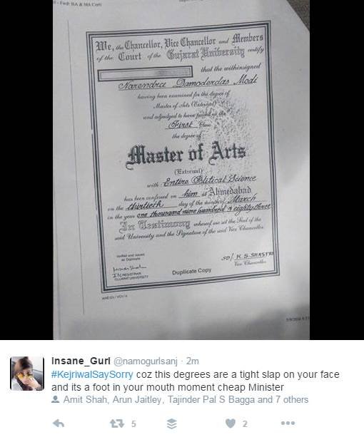 #kejriwalsaysorry, Arvind Kejriwal, Arvind Kejriwal latest news, PM Modi degree row, PM Modi Degree, #Kejriwalsaysorry, Narendra Modi BA Degree, Narendra Modi MA Degree, Modi Degree Certificate, Amit Shah, Amit Shah news, BJP, BJP Latest News, Arun jaitley, Arun jaitley news, Arvind Kejriwal Twitter, Kejriwal Apologize, AAP, AAP Latest News, Kejriwal Modi
