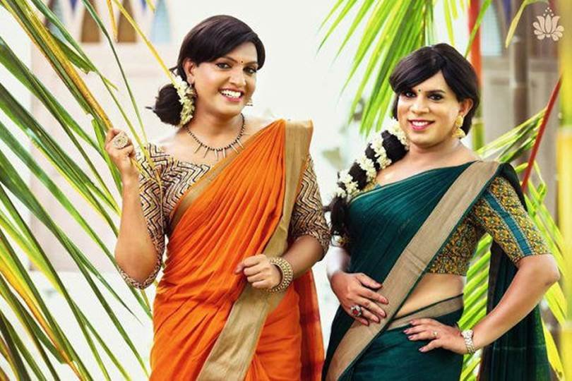 Maya Menon and Gowri Savithri, Transgender Women Model, designer Sharmila Nair Transgender Model, Transgender Model For sari, Transgender Model, Transgender Model Maya Menon, Transgender Model Gowri Savithri, Transgender Women Model, Transgender Women For Sari Designer Latest Collection