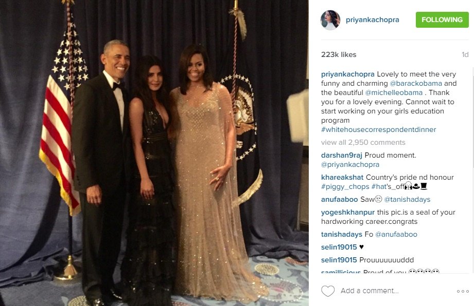 Priyanka Chopra, Barack Obama, Michelle Obama, Priyanka White House, Priyanka Chopra White House Correspondents Dinner, Hollywood, Bollywood, Baywatch