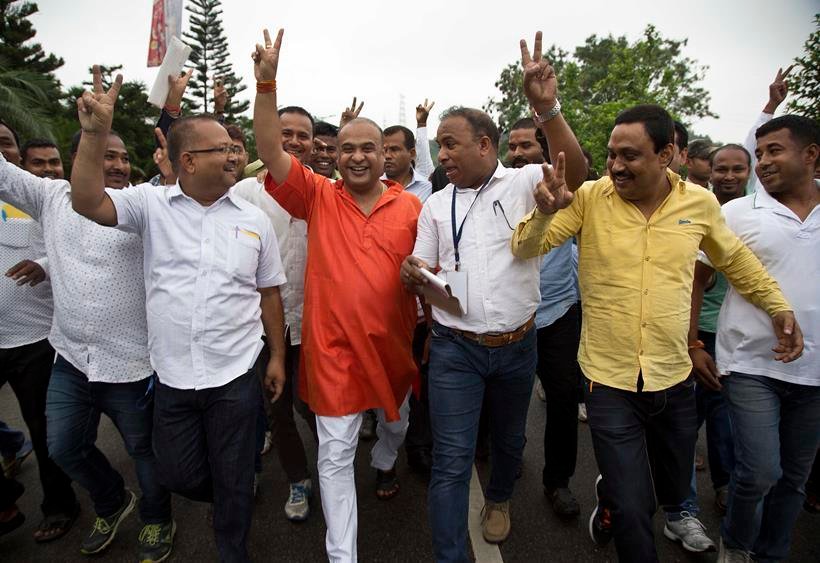 elections 2016, west bengal elections, west bengal elections 2016, mamata banerjee, tmc, tmc celebrations, tamil nadu elections, tamil nadu elections 2016, jayalalithaa, jayalalithaa win, aiadmk, aiadmk celebrations, assam elections, assam elections 2016, Sarbananda Sonwal, bjp, bjp assam, bjp celebrations, Sarbananda Sonwal win
