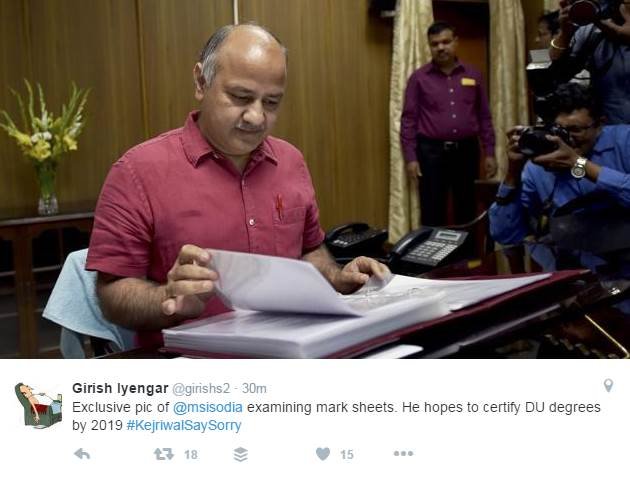 #kejriwalsaysorry, Arvind Kejriwal, Arvind Kejriwal latest news, PM Modi degree row, PM Modi Degree, #Kejriwalsaysorry, Narendra Modi BA Degree, Narendra Modi MA Degree, Modi Degree Certificate, Amit Shah, Amit Shah news, BJP, BJP Latest News, Arun jaitley, Arun jaitley news, Arvind Kejriwal Twitter, Kejriwal Apologize, AAP, AAP Latest News, Kejriwal Modi