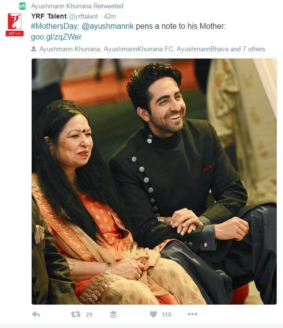 Happy Mothers Day, Mothers Day 2016, Mothers Day greetings, Mothers Day SMS, Mothers Day Whatsapp messages, Mothers Day wishes, messages for Mothers Day greeting cards, wish Happy Mothers Day, Mothers Day in Bollywood, Salman Khan Mothers Day, Mothers Day Pics, Ayushman Khurana celebrated Mothers Day
