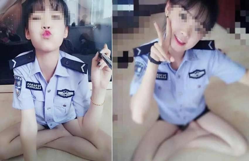 Sexy selfie, vulger selfie, china police, police woman, lost job for selfie, Policewoman