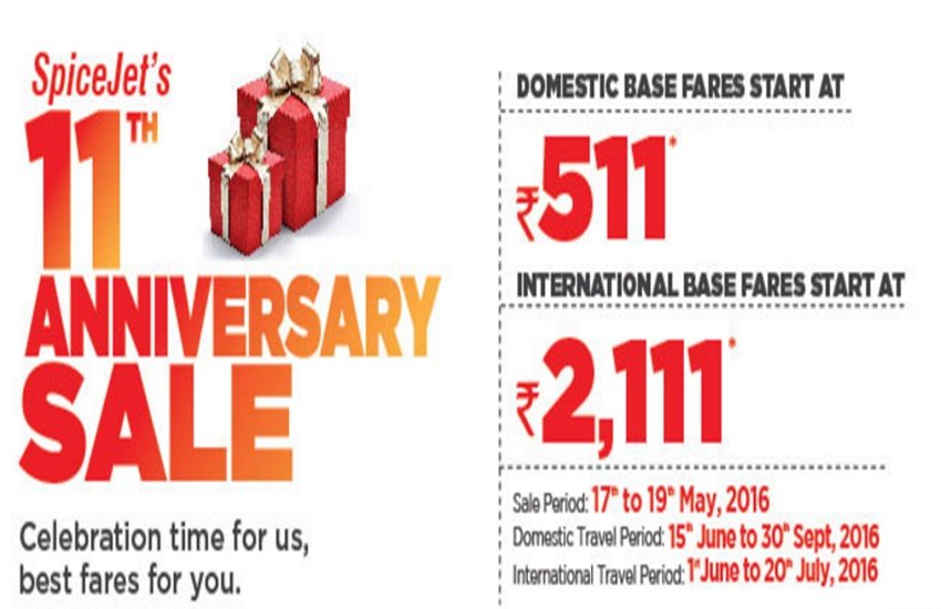 spicejet offers, low air fares on select domestic flights