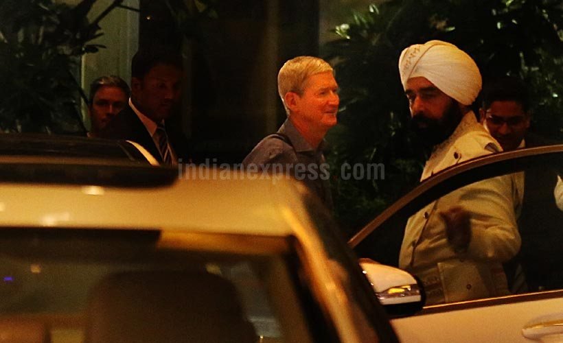 apple, Tim Cook, Apple CEO Tim Cook, Tim Cook India visit, Tim Cook India visit, Tim Cook in India, Tim Cook visit, Tim Cook Mumbai, Tim Cook India exclusive pictures, Tim Cook india hyderabad, India development centre, India new iphone, technology, technology news