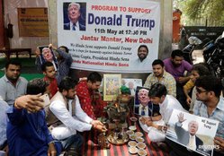 hindu sena, donald trump, american presidential election, havan for donald trump, tilak donald trump, muslims in india
