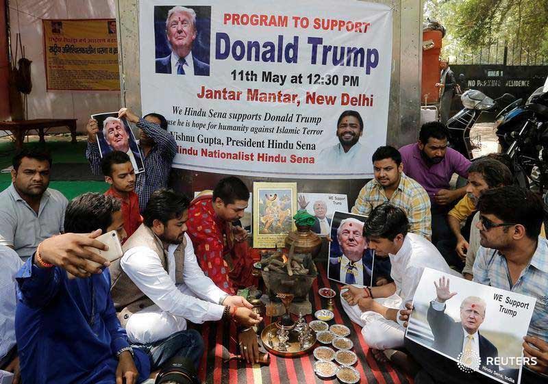 hindu sena, donald trump, american presidential election, havan for donald trump, tilak donald trump, muslims in india
