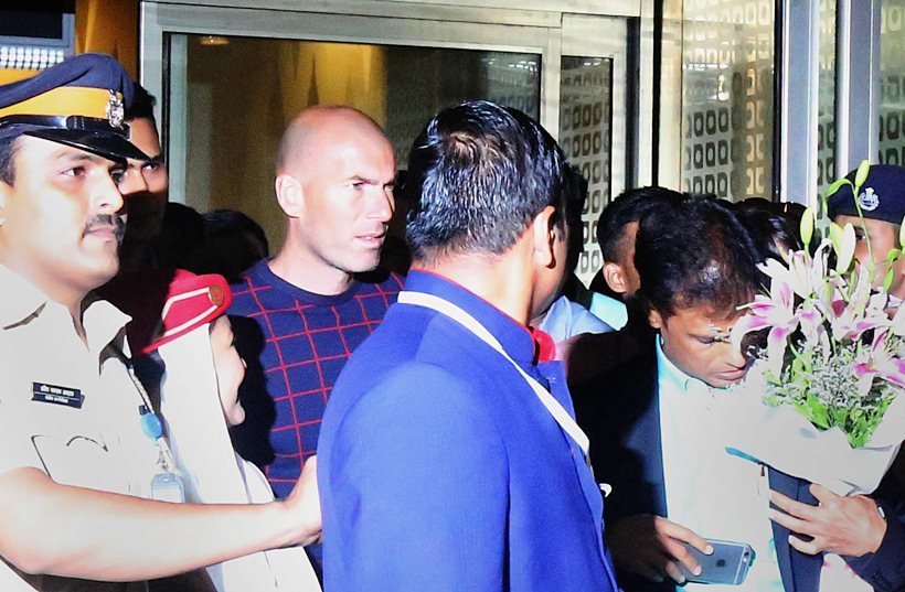 zinedine zidane, zinedine zidane photos, zinedine zidane visit, zinedine zidane mumbai, zinedine zidane wife, zinedine zidane wife photos, sports gallery, sports, football gallery, football