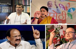 Ministers of Modi,Modi Cabinet,Council of Ministers, Rajya Sabha,Modi Sarkaar,Arun Jaitley,BJP in Rajya Sabha,Manohar Parrikar,Suresh Prabhu,Venkaiah Naidu,Smriti Zubin Irani,Ravi Shankar Prasad,J P Nadda,Prakash Javadekar,Najma Heptulla,Dharmendra Pradhan,Thaawar Chand Gehlot,Birender Singh,Nirmala Sitharaman,Mukhtar Abbas Naqvi,Piyush Goyal