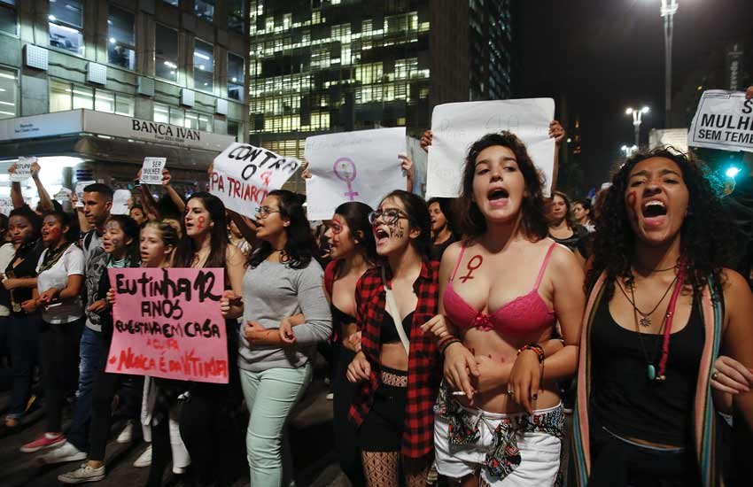 gang rape Brazil, gang rape protests, Rio de Janeiro gang rape, 16-year-old girl gang rape, rape, protest, Brazil, culture, video