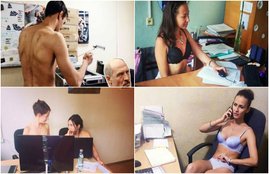 viral, work, Nude at work, Belarus, Alexander Lukashenko, Employees