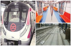 delhi, delhi metro, magenta line, kalindi kunj station, okhla vihar metro station, janakpuri, botanical garden, DMRC, arvind kejriwal. indian express delhi, delhi news