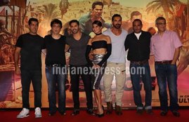 Varun Dhawan, rohit dhawan, Dishoom, John Abraham, Jacqueline Fernandez, Dishoom team, Dishoom Trailer launch, Dishoom Trailer launhc pics, Jacqueline Dishoom trailer launch, John Dishoom trailer launch, Varun Dishoom Trailer Launch
