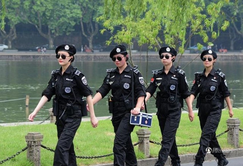 China, All-Female Patrol Squad, Combat, Combat Uncivilized Tourists, Uncivilized Tourists, G20 Summit in Hangzhou, G20 Summit, urban administrative, law enforcement squad, china news, china female police, female police officer