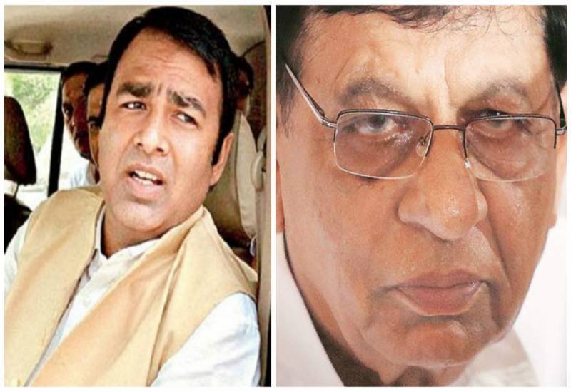 बीजेपी विधायक संगीत सोम और सांसद हुकुम सिंह। 
