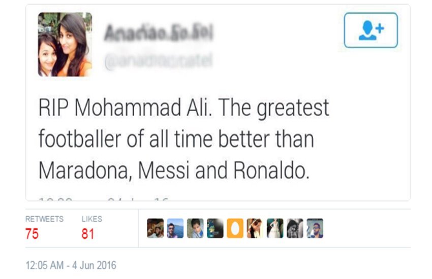 Muhammad Ali, Mohammad Ali, Boxer, Tweet