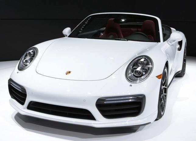 The 2017 Porsche 911 Turbo S is introduced at the North American International Auto Show in Detroit, Michigan January 11, 2016. REUTERS/Rebecca Cook